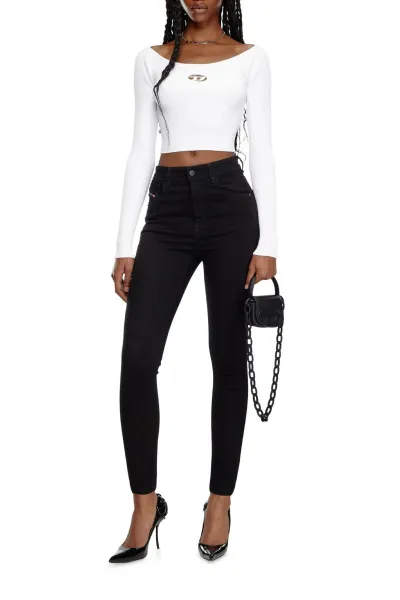 Džínsy Diesel 1984 Slandy-High Trousers Black/Denim