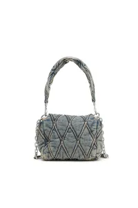 Kabelka Diesel Charm-D Shoulder S Bag Blue Dirty Wash