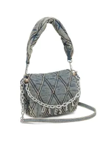 Kabelka Diesel Charm-D Shoulder S Bag Blue Dirty Wash