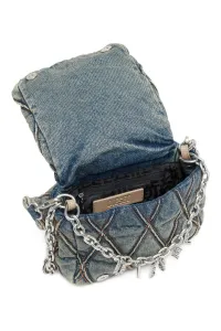 Kabelka Diesel Charm-D Shoulder S Bag Blue Dirty Wash