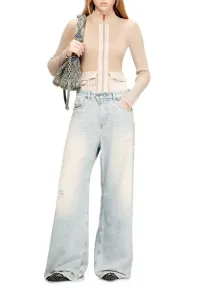 Kabelka Diesel Charm-D Shoulder S Bag Blue Dirty Wash