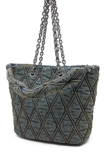 Kabelka Diesel Charm-D Shopper M Shopping Bag Blue Dirty Wash