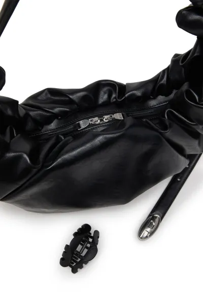 Kabelka Diesel Grab-D 2.0 Hobo L Shoulder Bag Black