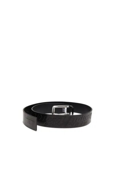 Opasok Diesel Diesel Logo B-Flag-D Embossed Belt Black