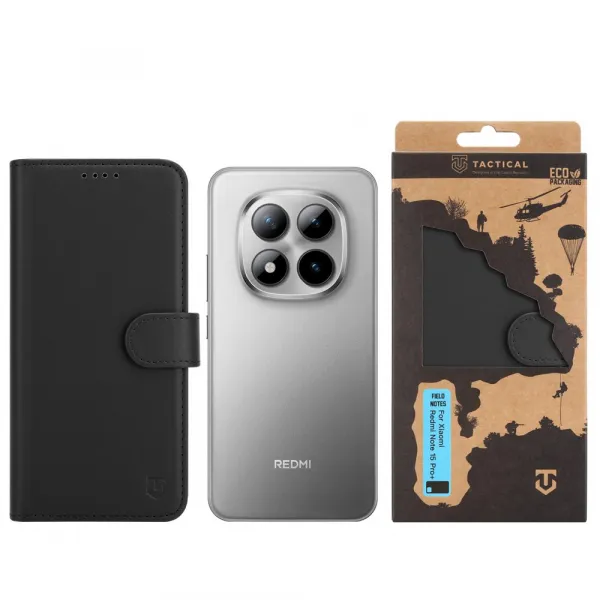 Tactical Field Notes puzdro, Xiaomi Redmi Note 15 Pro Plus 5G, čierne