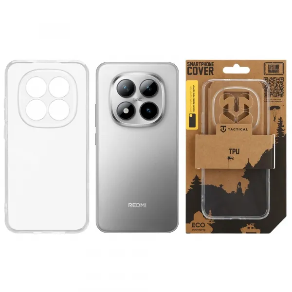 Tactical TPU obal pre Xiaomi Redmi Note 15 Pro Plus 5G, priehľadný