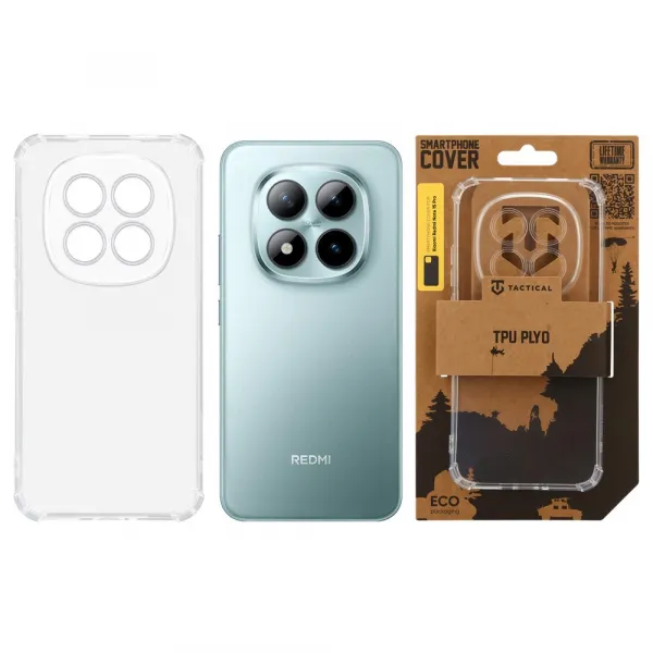 Tactical TPU Plyo kryt, Xiaomi Redmi Note 15 Pro 4G / 5G, priehľadný