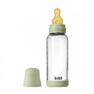BIBS Baby Glass Bottle Round Latex antikoliková fľaša Ivory 240 ml