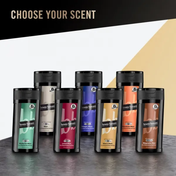 Bruno Banani Man's Best osviežujúci sprchový gél 3v1 pre mužov 250 ml