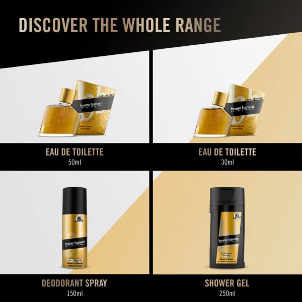 Bruno Banani Man's Best osviežujúci sprchový gél 3v1 pre mužov 250 ml