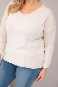 Kesi Plus Size top s V-výstrihom a dlhším chrbtom