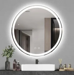 REA Dotykové nástěnné zrcadlo s LED osvětlením Bas 88,5 cm
