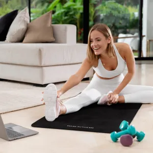 Profitent Gymnastická podložka na jogu, pilates, fitness, 183x61cm, hrúbka 1,5cm, materiál NBR, čierna