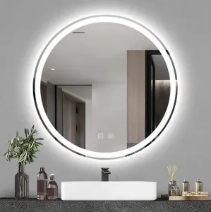 REA Dotykové Nástěnné zrcadlo s LED osvětlením Bas 58,5 cm