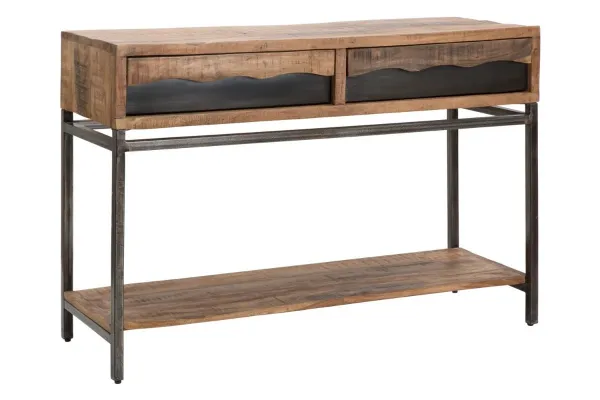 Marinela Dizajnová konzola Halszka 118 cm hnedá / čierna