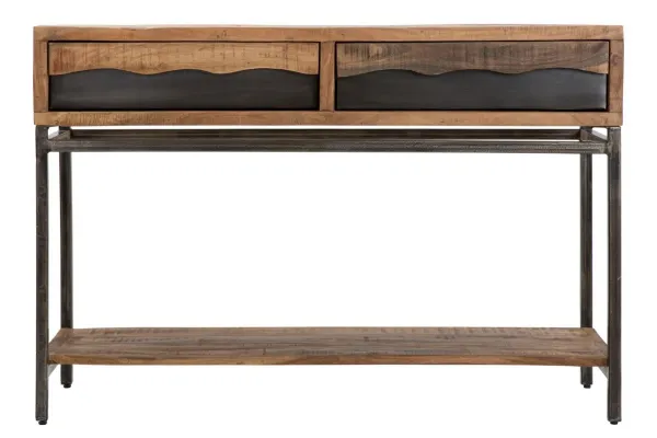 Marinela Dizajnová konzola Halszka 118 cm hnedá / čierna