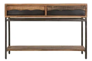 Marinela Dizajnová konzola Halszka 118 cm hnedá / čierna