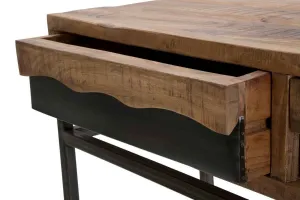 Marinela Dizajnová konzola Halszka 118 cm hnedá / čierna