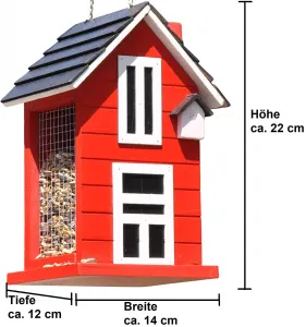 Haushalt international Dřevěné ptačí krmítko Domeček