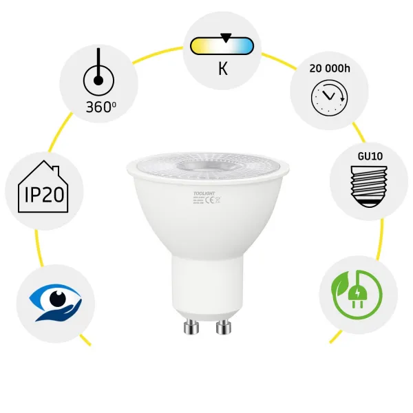 TooLight LED žiarovka GU10 5W RSL040 teplá biela