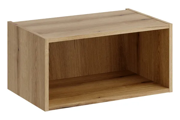 Comad Závesná skrinka pod umývadlo Nova Cashmere s doskou a regálom 80 cm kašmírová/dub coast evoke
