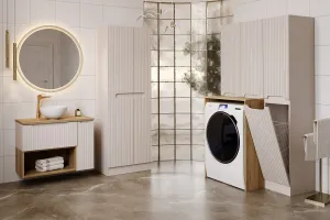 Comad Kúpeľňová zostava Nova Cashmere I so skrinkami a doskou 100 cm kašmírová