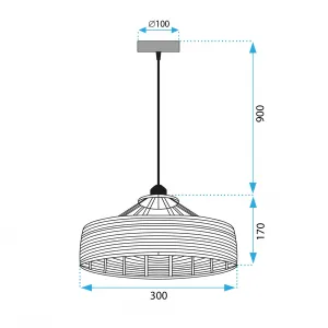 TooLight Závesný luster APP1317-1CP hnedý