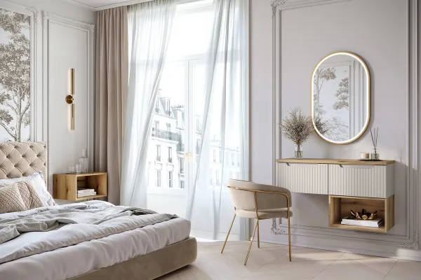 Comad Závesná skrinka pod umývadlo Nova Cashmere s doskou 100 cm kašmírová