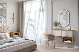 Comad Závesná skrinka pod umývadlo Nova Cashmere s doskou 100 cm kašmírová