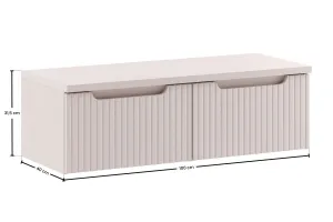 Comad Závesná skrinka pod umývadlo Nova Cashmere s doskou 100 cm kašmírová