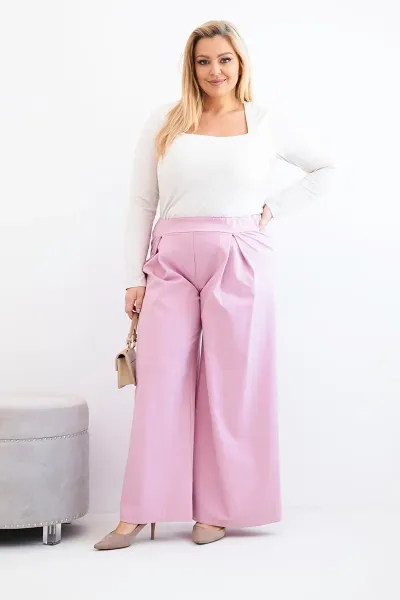 Plus size nohavice s širokými nohavicami