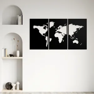 Drevená nálepka na stenu - Mapa sveta