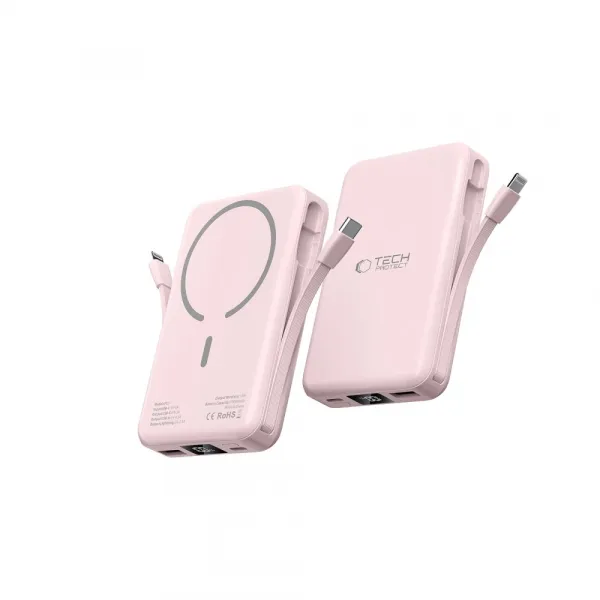 Tech-Protect PB31 LifeMag MagSafe Power Bank 10000mAh, ružový