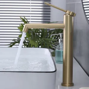 Vysoká umyvadlová baterie Rea Foss zlatá