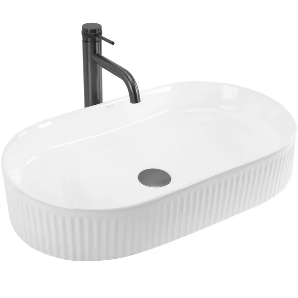 Umyvadlo na desku Rea Vanda 60 cm bílé