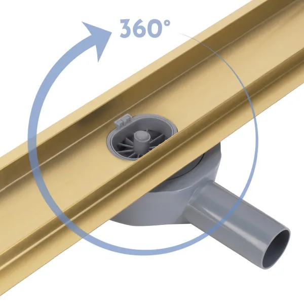 Lineární odtokový žlab Rea Neox 80 cm zlatý