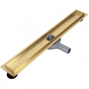 Lineární odtokový žlab Rea Neox 80 cm zlatý