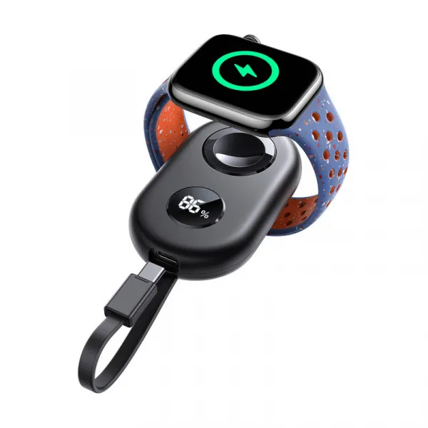 Joyroom JR-W09 3W Bezdrôtová powerbanka s USB-C káblom, čierna