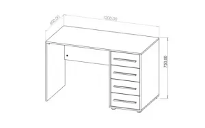 ArtGiB Písací stolík MAXIONE | MX-01 biela