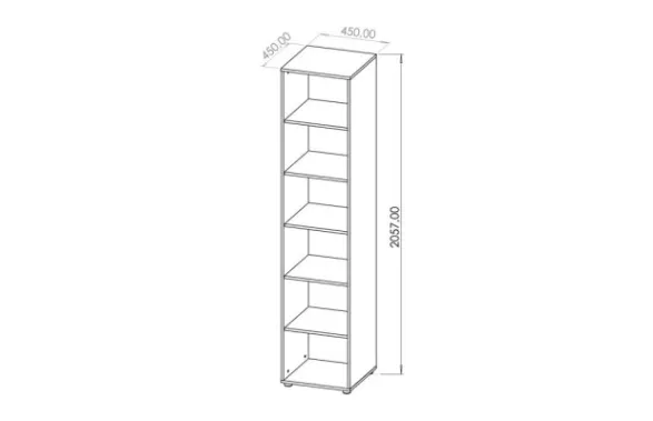 ArtGiB Regál MAXIONE R45 | MX-08 biela