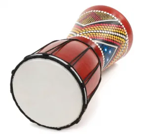 Detský bubon djembe 30 cm, mahagón, ručne maľovaný
