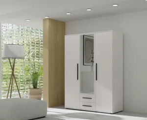 ArtGiB Šatníková skriňa MAXIONE SZ4D2SZ | MX-13 biela