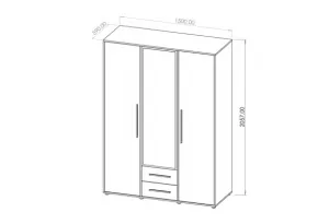 ArtGiB Šatníková skriňa MAXIONE SZ3D2SZ | MX-12 cashmere