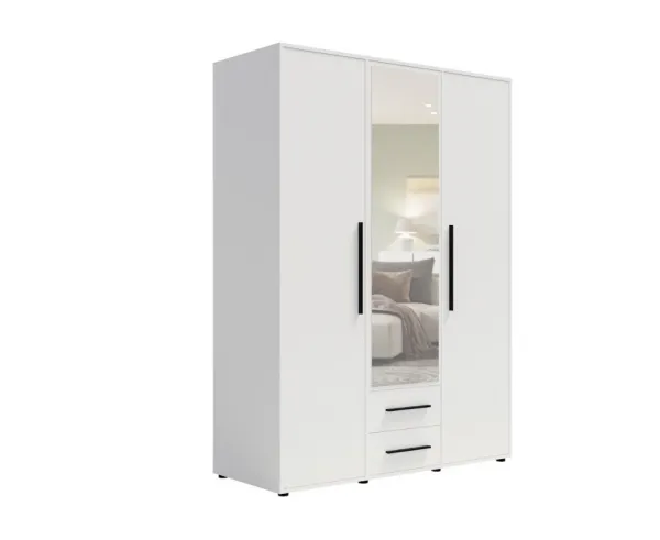 ArtGiB Šatníková skriňa MAXIONE SZ3D2SZ | MX-12 biela