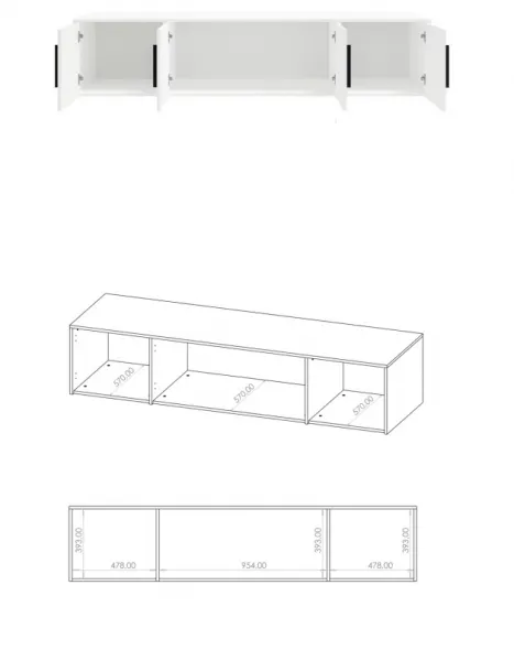 ArtGiB Nadstavec ku skrini MAXIONE 4D | MX-06 biela