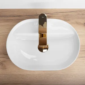Umývadlo na dosku Rea Aura 42 cm biele