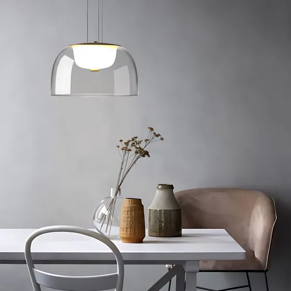 TooLight Závesný LED luster APP1690-1PC B číry/neutrálna biela