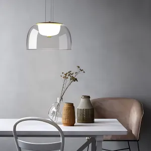 TooLight Závesný LED luster APP1690-1PC B číry/neutrálna biela