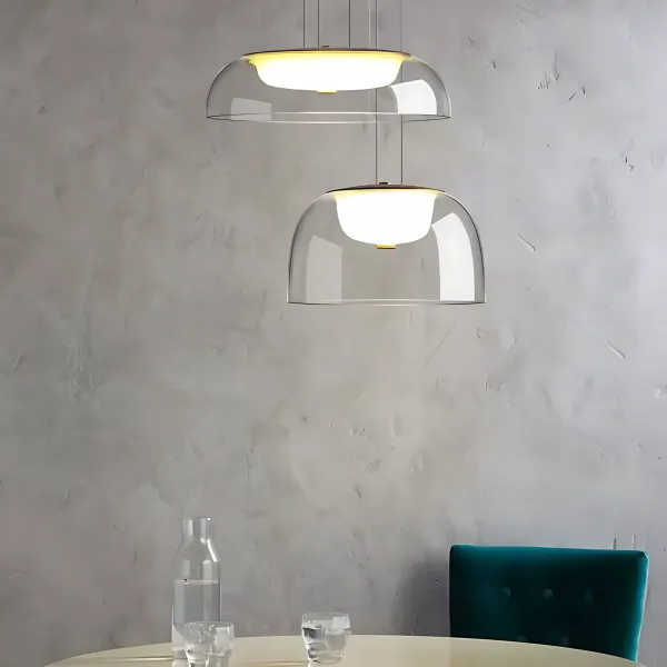 TooLight Závesný LED luster APP1690-1PC B číry/neutrálna biela
