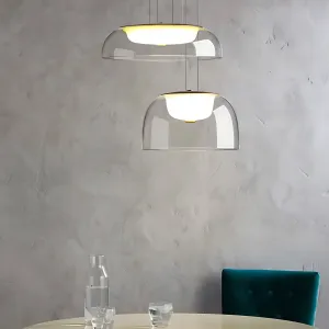 TooLight Závesný LED luster APP1690-1PC B číry/neutrálna biela